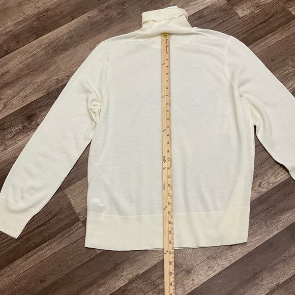 J.CREW FACTORY NWT Merino Wool-Blend Machine Washable Ivory Turtleneck 2X AU185 - Picture 9 of 9